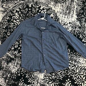 H&M Men's Black and Blue Plaid Shirt